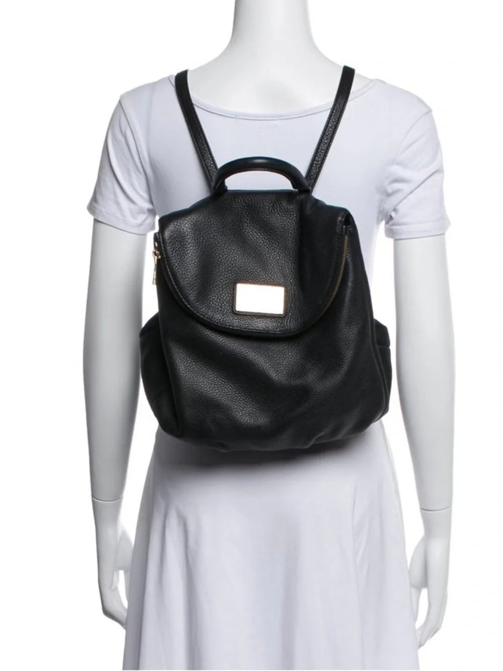 Marc by Marc Jacobs Classic Q Mariska Backpack made of black pebbled leather